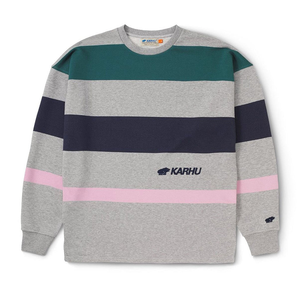 Karhu Uni Striped Sweatshirt Heather Grey-Roseate Sweater Karhu 