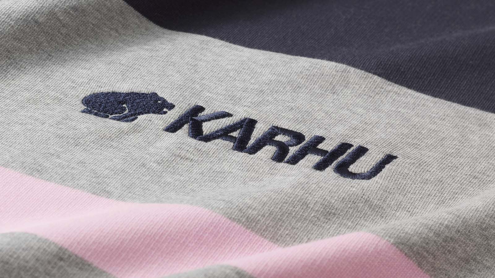 Karhu Uni Striped Sweatshirt Heather Grey-Roseate Sweater Karhu 
