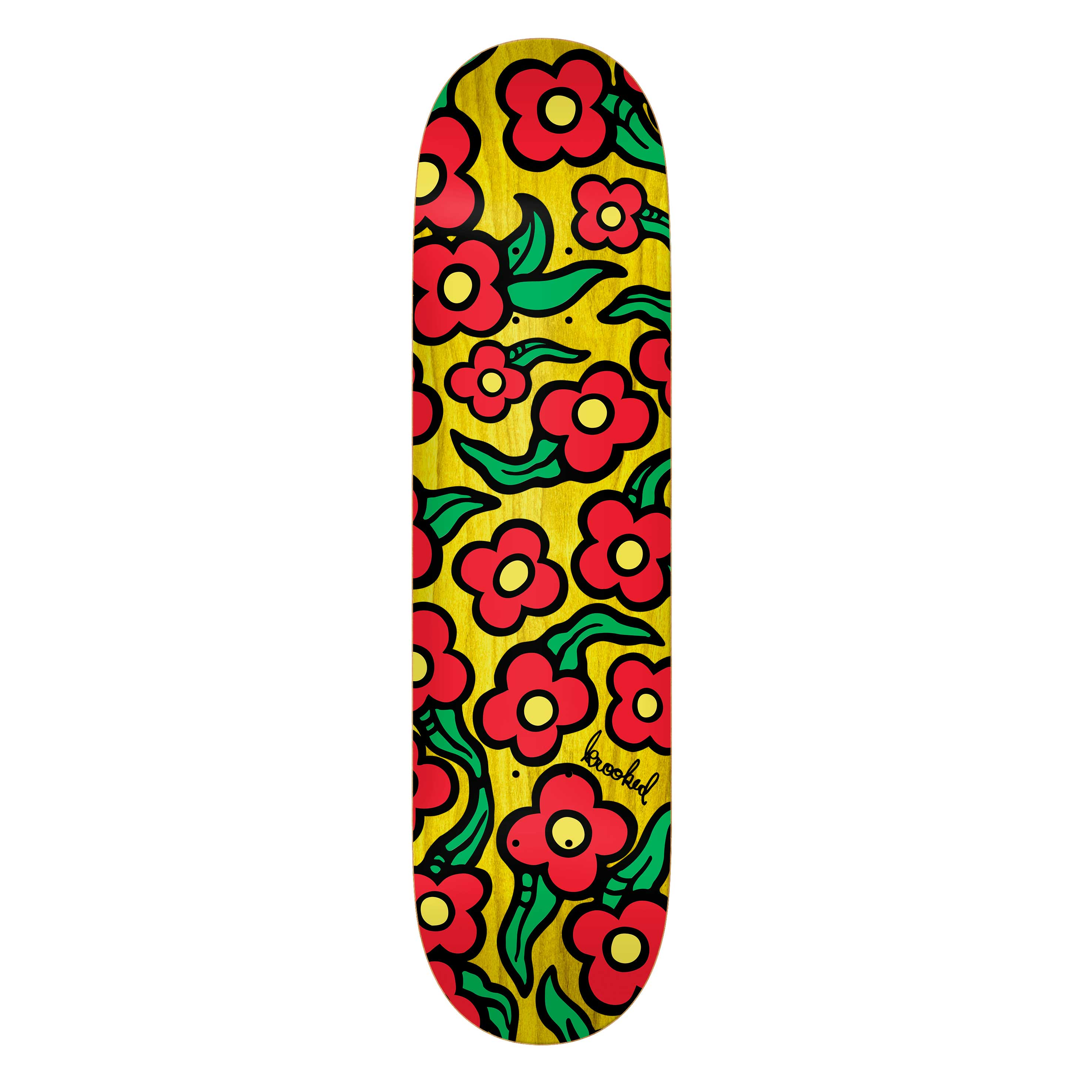 Krooked Wildstyle Flowers Deck - 8,25" Decks Krooked Skateboards 