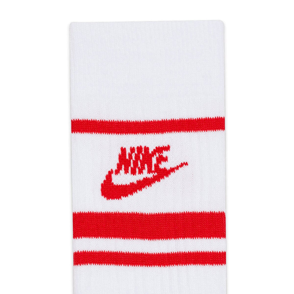 Nike SB Everyday Essential Socks - White-Red Nike Skateboarding 