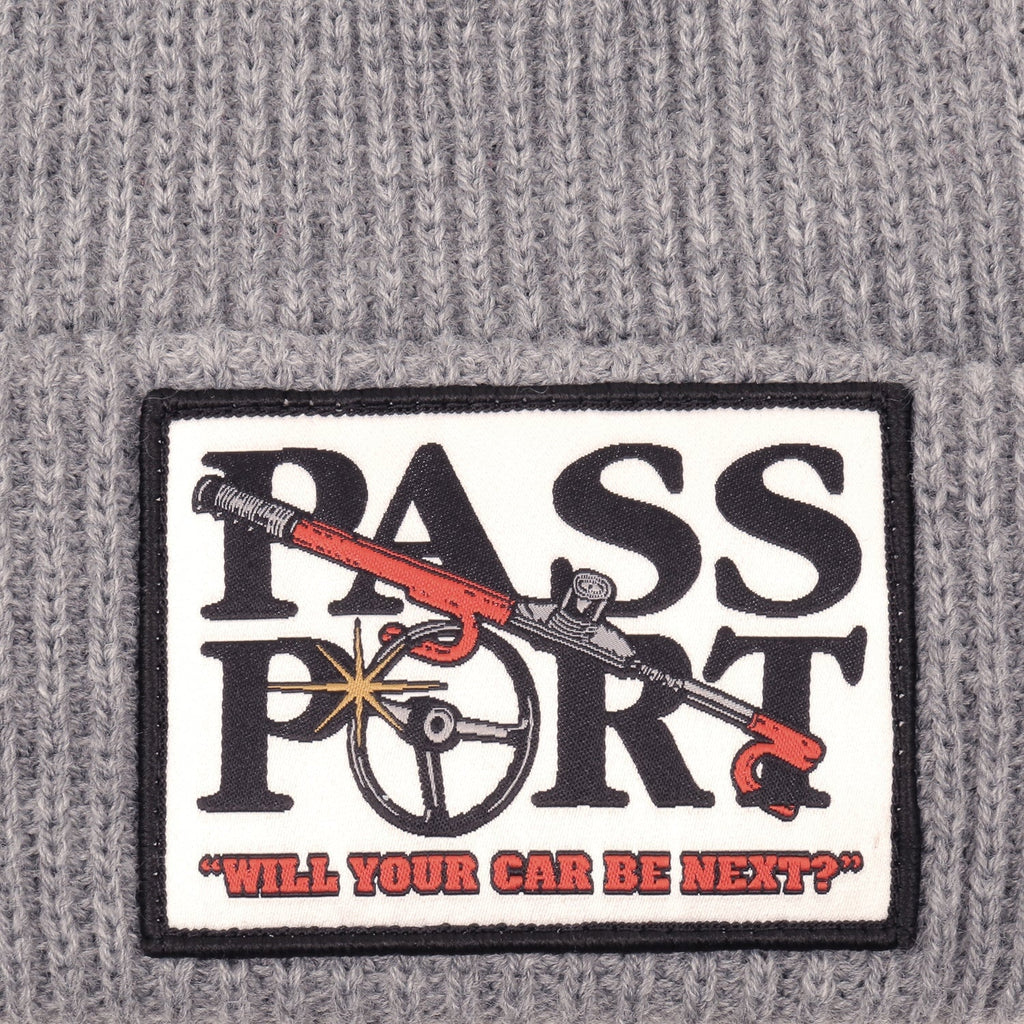 Pass~Port Lock-Up Beanie - Grey Beanie Passport Skateboards 