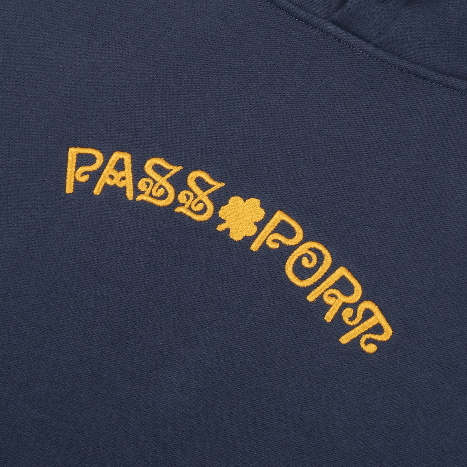 Pass~Port Sham Embroidery Hoodie - Navy Passport Skateboards 