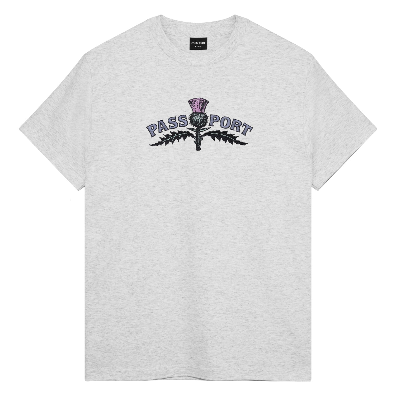 Pass~Port Thistle Embroidery Unisex T-Shirt T-Shirt Passport Skateboards 