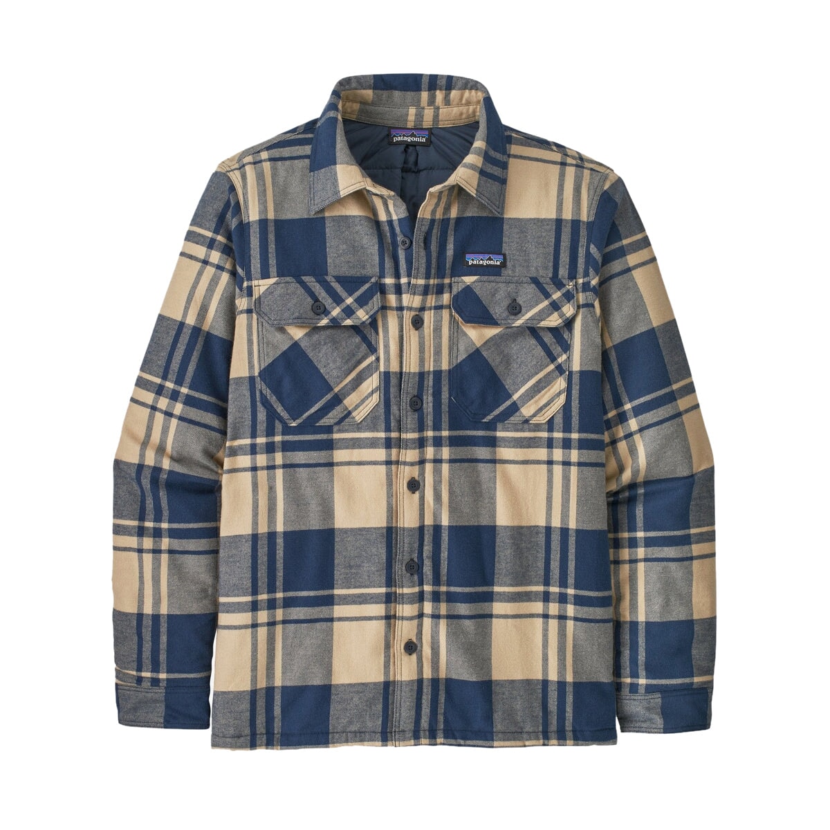 Patagonia Men's Insulated Organic Cotton Midweight Fjord Flannel Shirt - Live Oak: Oar Tan Jacke Patagonia 