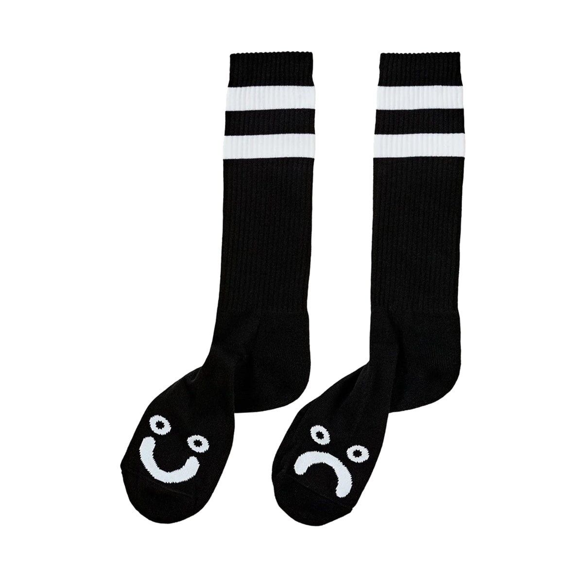 Polar Skate Co. Happy Sad Socks - Black-White Socken Polar Skate Co. 