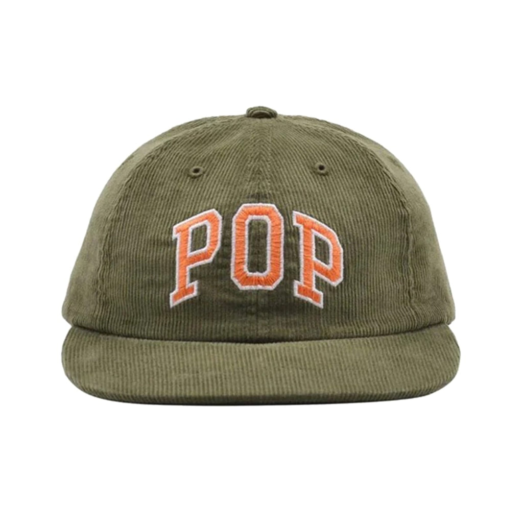 POP Trading Company Arch Sixpanel Minicord Hat - Olive Green Cap POP Trading Company 
