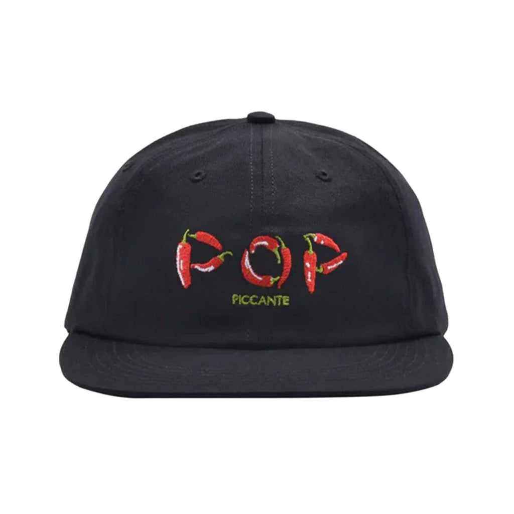 POP Trading Company Piccante Sixpanel Hat - Black Cap POP Trading Company 