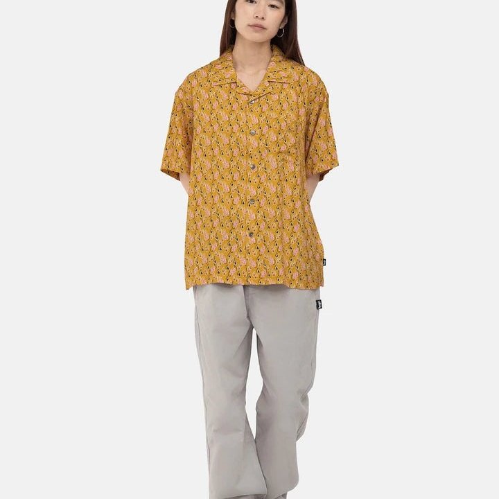 Stussy Paisley Tears Shirt - Mustard