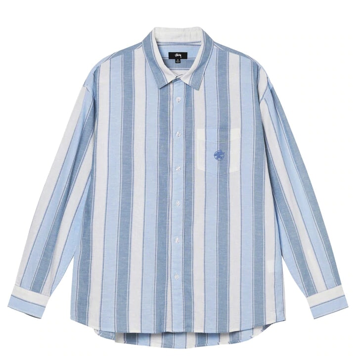 Stussy Wide Striped Shirt - Blue Striped Stüssy 