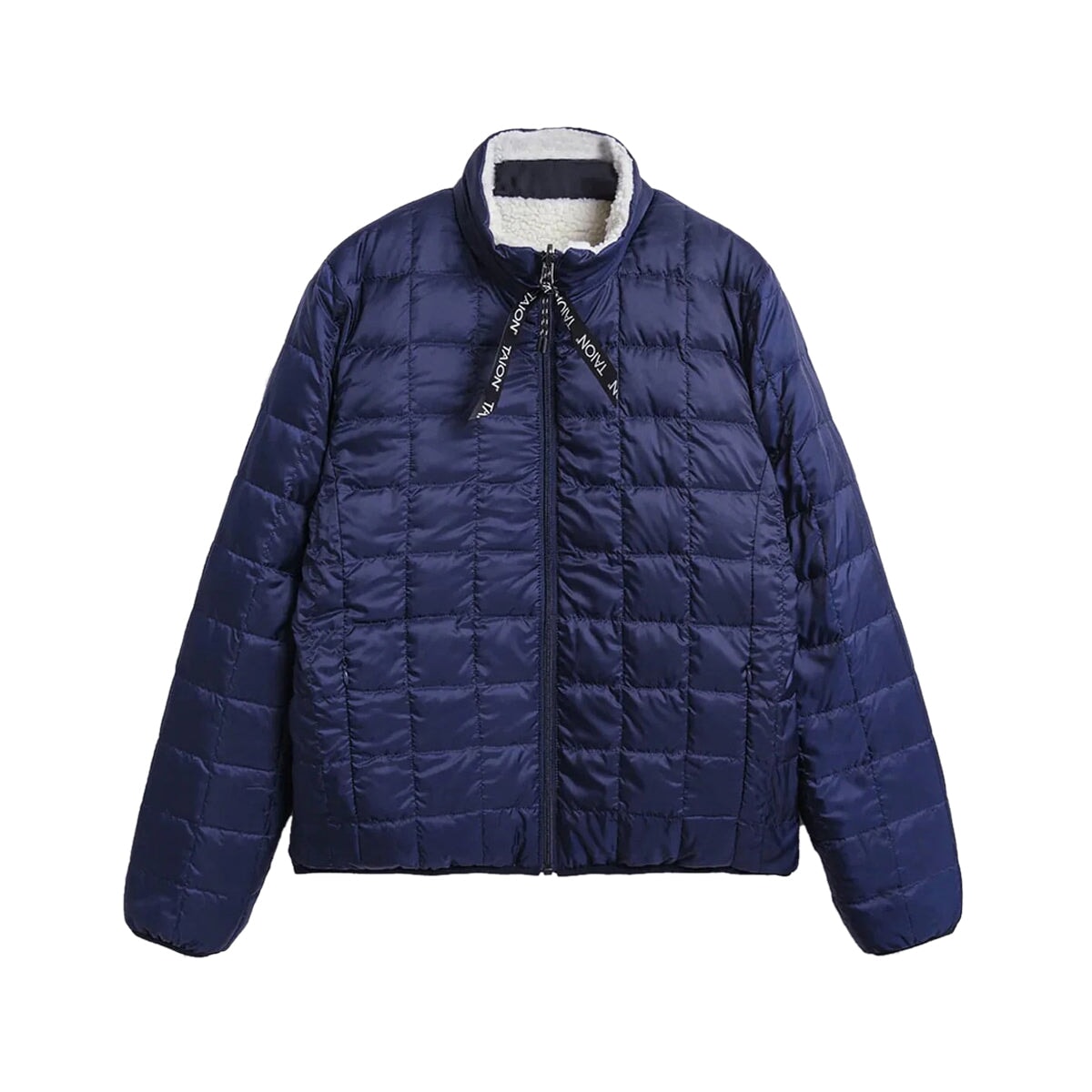 Taion Down Boa Reversible Jacket - Navy-Ivory