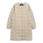 Taion Women's V-Neck Long Down Jacket - Beige Taion 